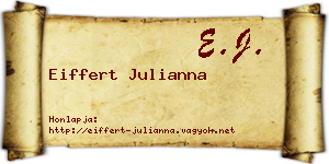 Eiffert Julianna névjegykártya